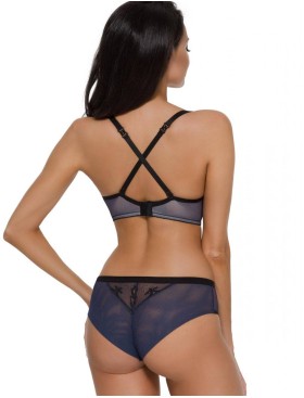 Бюстгальтер пуш-ап с многофункциональными бретелями Alles NEW YORK P-UP, Цвет: темно-синий, Размеры: 70F, изображение 2