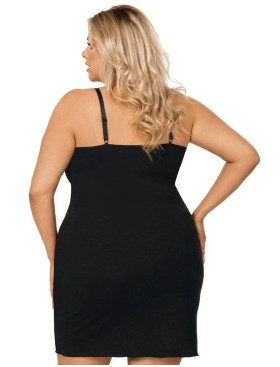 Сорочка на тонких бретелях Donna SARAH II PLUS, Цвет: черный/бежевый, Размеры: 5XL, изображение 2