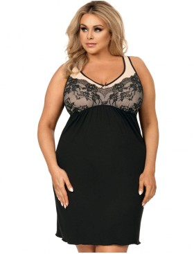 Сорочка Donna SARAH PLUS, Цвет: черный/бежевый, Размеры: 6XL