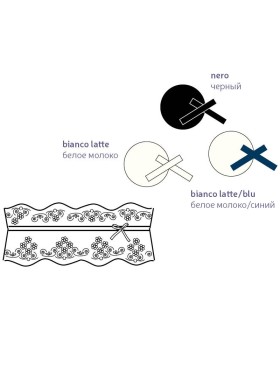 Кружевная подвязка Sielei GLAM 1950 bianco/blu, Цвет: bianco/blu, Размеры: UN, изображение 4