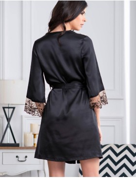 Шелковая рубашка Mia-Amore AMANDA 3637, Цвет: черный, Размеры: L, изображение 2