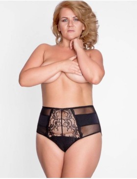 Трусы слипы высокие Akcent SIZE PLUS 013, Цвет: черный, Размеры: 6XL, изображение 3