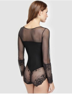Боди с цветочным кружевом Janira 1045266 GRETA BODY negro, Цвет: negro (черный), Размеры: L, изображение 2