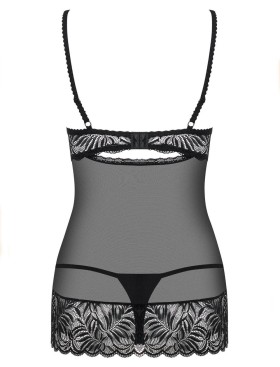 Бэби-долл с трусиками Obsessive CONTICA BABYDOLL, Цвет: черный, Размеры: S/M, изображение 6