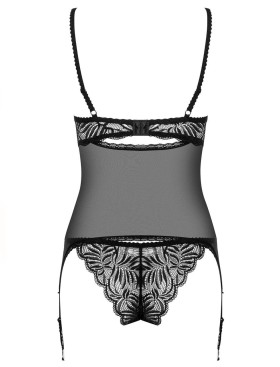 Корсет с трусиками Obsessive CONTICA CORSET, Цвет: черный, Размеры: S/M, изображение 6