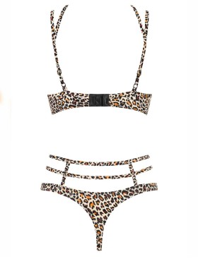 Эротический комплект Obsessive SELVY SET CUPLESS, Цвет: бежевый, Размеры: L/XL, изображение 6