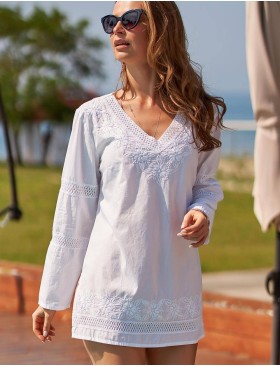 Туника хлопковая Mia-Amore ARGENTINA 1362, Цвет: белый, Размеры: L