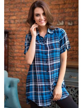 Рубашка-туника в клетку Mia-Mia DAVINA 16251 принт 306, Цвет: принт 306, Размеры: XS