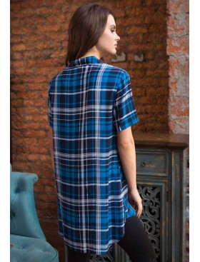 Рубашка-туника в клетку Mia-Mia DAVINA 16251 принт 306, Цвет: принт 306, Размеры: XS, изображение 2