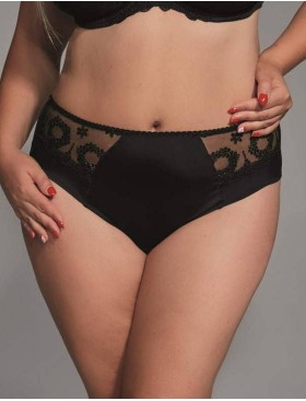 Трусы слипы миди Kris Line FORTUNA briefsmidi черный, Цвет: черный, Размеры: M