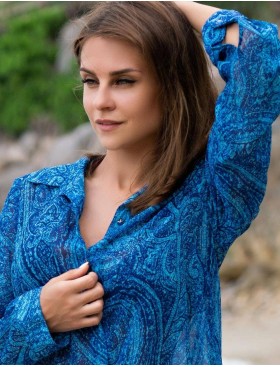 Платье-рубашка Mia-Amore RIVIERA 8257, Цвет: сине-голубой, Размеры: M, изображение 3