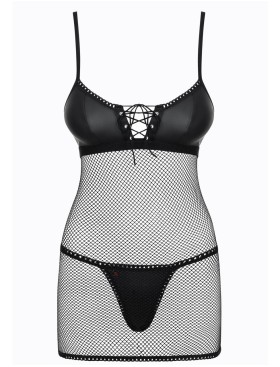 Сексуальная сорочка Obsessive REDELLA CHEMISE, Цвет: черный, Размеры: L/XL, изображение 3