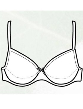 Хлопковый мягкий бюстгальтер без косточек Sielei NATURAL COTTON 1452 grigio melange, Цвет: grigio melange, Размеры: 95B, изображение 5