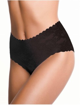 Кружевные бесшовные трусы слипы Julimex BELLIE MAXI черный, Цвет: черный, Размеры: S, изображение 3