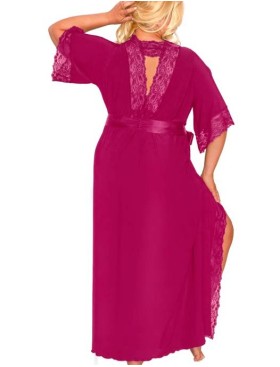 Длинный пеньюар Akcent 505 бордо, Цвет: бордо, Размеры: L, изображение 2