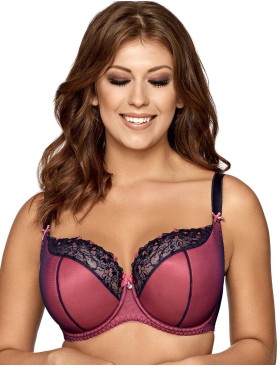 Бюстгальтер полумягкий Ava PINK RIVER 1754 PU, Цвет: темно-синий/розовый, Размеры: 75C