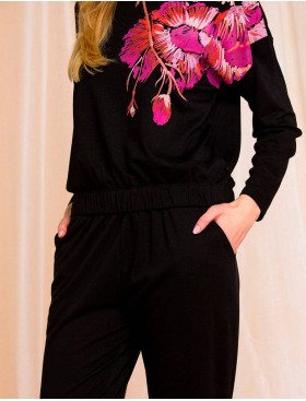 Комплект домашний с брюками Key LHS 902 20/21, Цвет: черный/розовый, Размеры: M, изображение 2