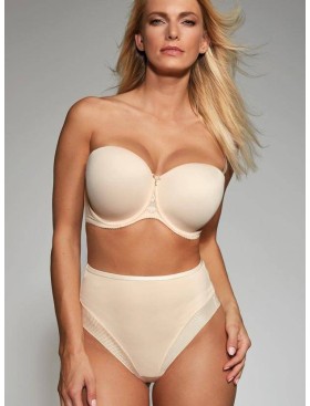 Высокие стринги Kris Line FORTUNA COMFORT stringi high waist light телесный, Цвет: телесный, Размеры: 3XL, изображение 3