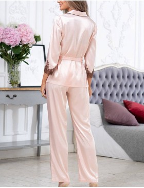 Пижамный комплект из шелка Mia-Amore MARILIN 3156 пудра, Цвет: пудра, Размеры: S, изображение 2