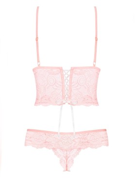 Эротическое боди Obsessive ALLURIA TEDDY коралл, Цвет: коралл, Размеры: S/M, изображение 4