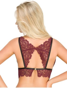 Бюстгальтер бралетт мягкий Alles ROYAL bralette, Цвет: бордовый, Размеры: S, изображение 2