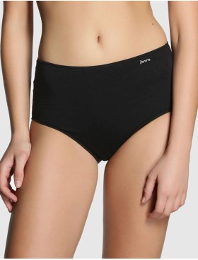 Трусы слипы высокие хлопок JANIRA MAXI PERFECT DAY COTTON 1031390 negro, Цвет: negro (черный), Размеры: M