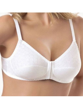 Хлопковый бюстгальтер с застежкой спереди Sielei CLASSICI FALCK 20 bianco, Цвет: bianco (белый), Размеры: 100B, изображение 3