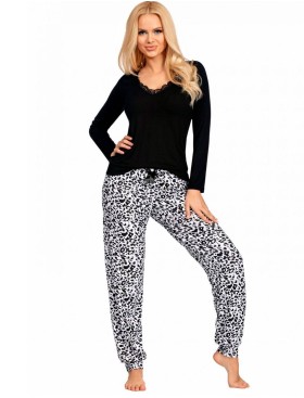 Пижама женская Donna BONNIE, Цвет: черный/белый, Размеры: S, изображение 2