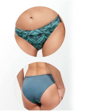 Трусы купальные классические Kris Line BALI briefs, Цвет: зеленый/серый, Размеры: M