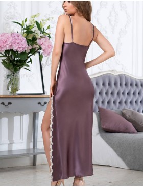 Длинная сорочка из шелка Mia-Amore BRIGITTE 3688 сливовый, Цвет: сливовый, Размеры: M, изображение 2