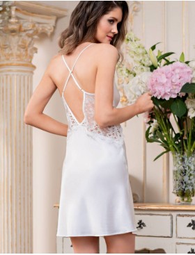 Шелковая сорочка с открытой спинкой Mia-Amore EDITA 3671 белый, Цвет: белый, Размеры: S, изображение 2