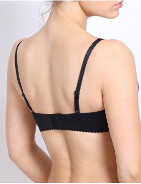 Бюстгальтер балконет Orhideja 587-437 черный/пион, Цвет: черный/пион, Размеры: 80A, изображение 2