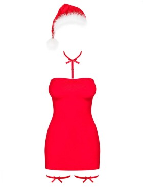 Ролевой костюм снегурочки Obsessive KISSMAS красный, Цвет: красный, Размеры: L/XL, изображение 3