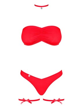 Новогодний эротический комплект Obsessive KISSMAS SET, Цвет: красный, Размеры: S/M, изображение 3