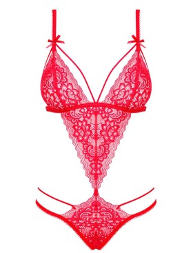 Эротическое боди Obsessive LOVLEA TEDDY, Цвет: красный, Размеры: L/XL, изображение 3