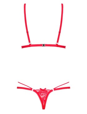 Эротическое боди Obsessive LOVLEA TEDDY, Цвет: красный, Размеры: L/XL, изображение 4