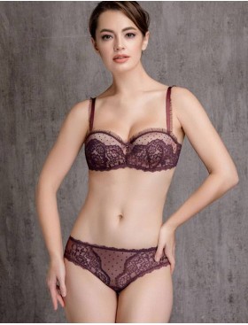 Модный комплект фашия и бразилиана Mioocchi JOSEPHINE 758784/85 magenta, Цвет: magenta (бордовый), Размеры: 70C