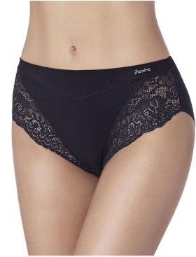 Хлопковые трусы с кружевной отделкой Janira LACE COTTON BAND 1032080 MILANO negro, Цвет: negro (черный), Размеры: L