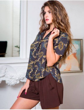 Пижамный комплект с шортами Mia-Mia ELANIA 16422, Цвет: принт 707, Размеры: S, изображение 3