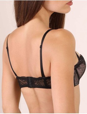 Бюстгальтер балконет Orhideja 509-299 черный/пион, Цвет: черный/пион, Размеры: 70B, изображение 2