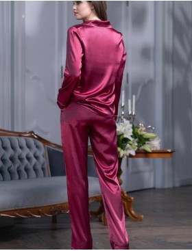 Пижама атласная Mia-Mella JULIA 8736 ягодный, Цвет: ягодный, Размеры: XS, изображение 2