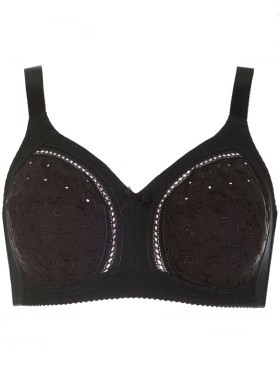 Мягкий хлопковый бюстгальтер без косточек Milavitsa 108180 / 118180 черный, Цвет: черный, Размеры: 80D, изображение 6