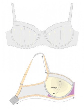 Бюстгальтер балконет Honey H05-14-L белый, Цвет: белый, Размеры: 90B, изображение 8