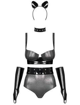 Ролевой костюм Obsessive SILVERIA, Цвет: черный/серый, Размеры: S/M, изображение 3