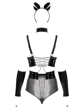 Ролевой костюм Obsessive SILVERIA, Цвет: черный/серый, Размеры: S/M, изображение 4