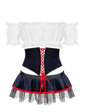 Ролевой костюм Obsessive SLAVIANA, Цвет: белый/синий, Размеры: S/M, изображение 3