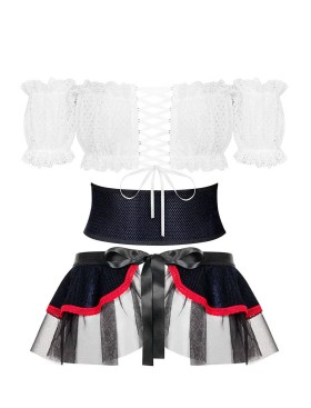 Ролевой костюм Obsessive SLAVIANA, Цвет: белый/синий, Размеры: S/M, изображение 4