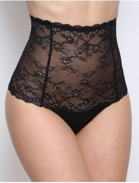 Кружевные трусы макси Orhideja 665-390 черный, Цвет: черный, Размеры: M