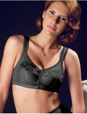 Бюстгальтер мягкий без косточек Sermija 149-12-L темный графит, Цвет: тёмный графит, Размеры: 75F, изображение 2