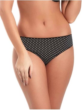 Трусы стринги Kinga S-573/1, Цвет: черный/белый, Размеры: S